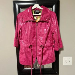 The Collective Works of Berek 2 Faux Leather Size Medium Crocodile Hot Pink